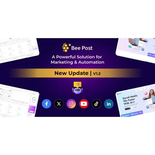 BeePost – AI Social Media Management & Content Creation SaaS with Subscription System