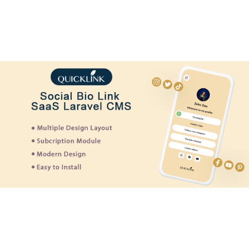 Bio Link SaaS for Creators, Influencers and Businesses – QuickBioLink (SAAS)