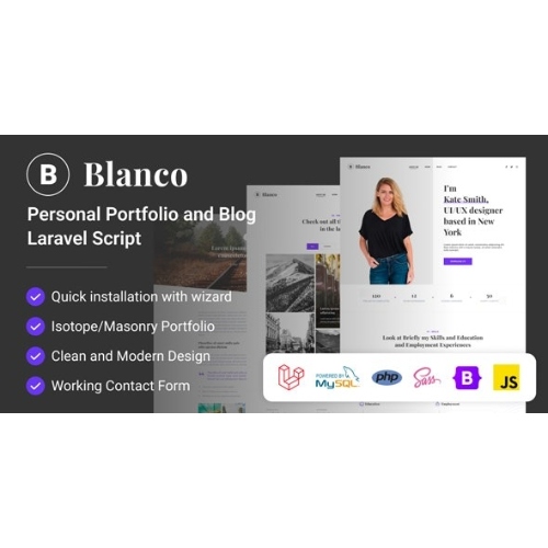 Blanco | Personal Portfolio and Blog Laravel Script
