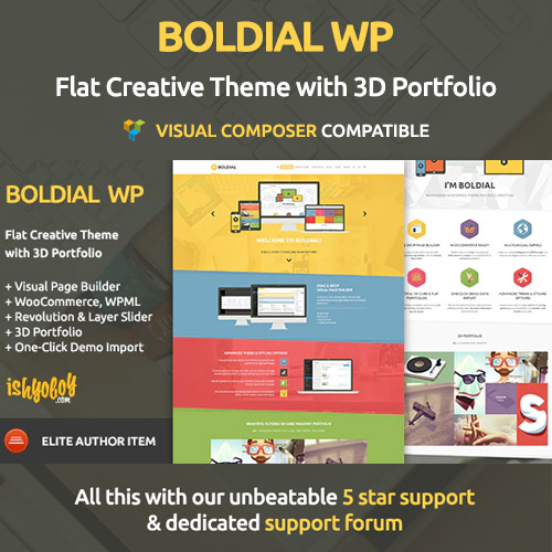 Boldial WP – Flat Creative Theme with 3D Portfolio Boldial WP – Flat Creative Theme with 3D Portfolio - Görsel 1