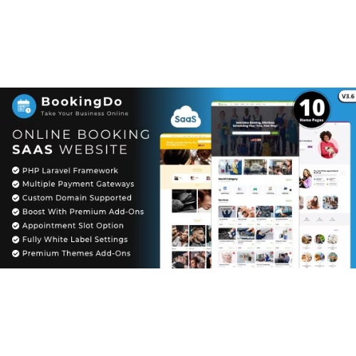 BookingDo SaaS – Multi Business Appointment Scheduling & Service Booking Website Builder