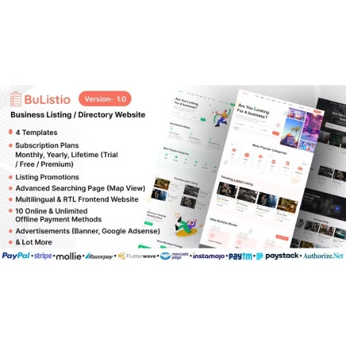 Bulistio – Business Listing / Directory Website (Subscription Based)
