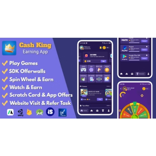 Cash King: Android Earning App with Admin Panel
