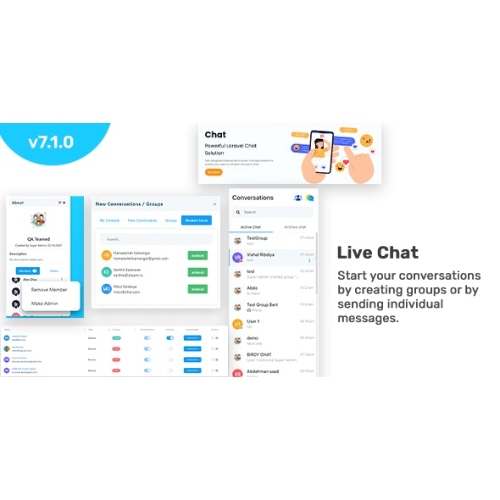 Chat – Laravel Chat App (Private + Group Chat) – Real time Chat