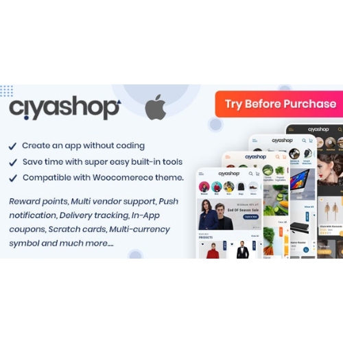 CiyaShop Native iOS Application based on WooCommerce