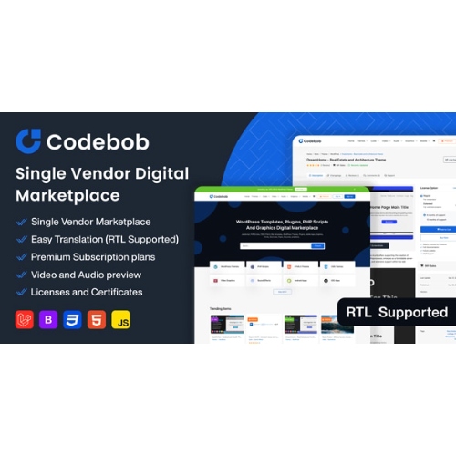 Codebob – Single-Vendor Digital Marketplace