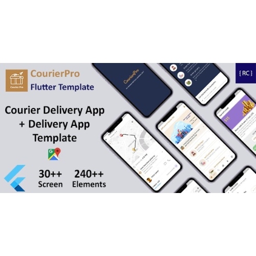 Courier Delivery Flutter 3 App Template | 2 Apps | User App + Delivery App | CourierPro