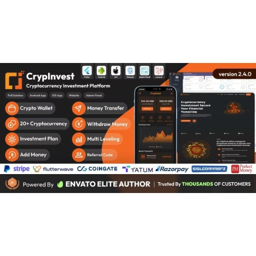 CrypInvest – Cryptocurrency Investment Platform Full Solution