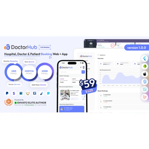 DoctorHub – Hospital, Doctor & Patient Booking Full Solution