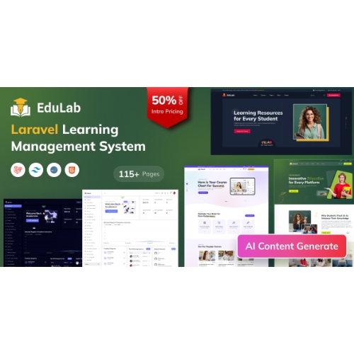 Edulab LMS – Laravel Learning Management System with Tailwind CSS