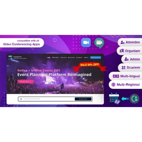Eventmie Pro- Online-Offline Event & Classes Ticket Selling & Management Multi-vendor Platform v1.8