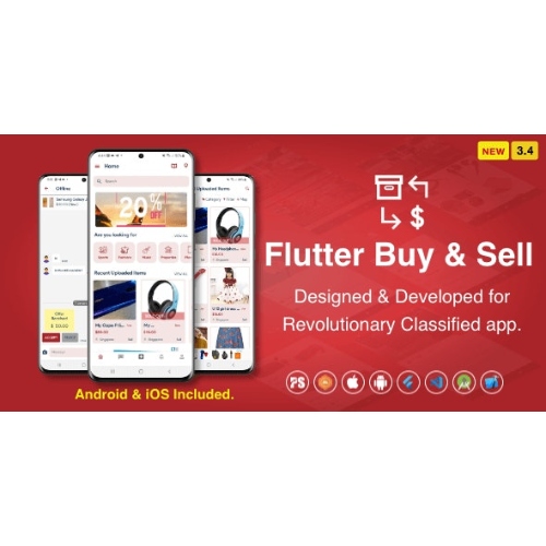 Flutter BuySell For iOS Android ( Olx, Mercari, Offerup, Carousell, Buy Sell, Classified ) ( 3.7 )