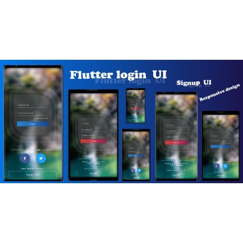 Flutter Login and Signup UI -responsive template -beautiful design
