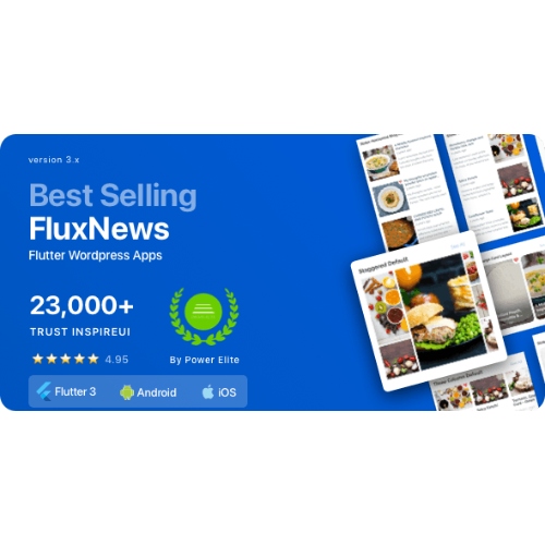FluxNews – Flutter mobile app for WordPress