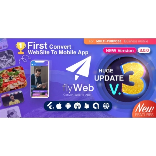 FlyWeb for Web to App Convertor Flutter + Admin Panel