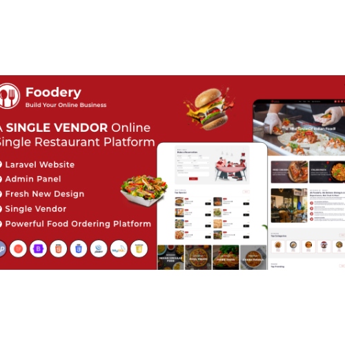 Foodefy – Single Restaurant Online Food Ordering Laravel Website Platform