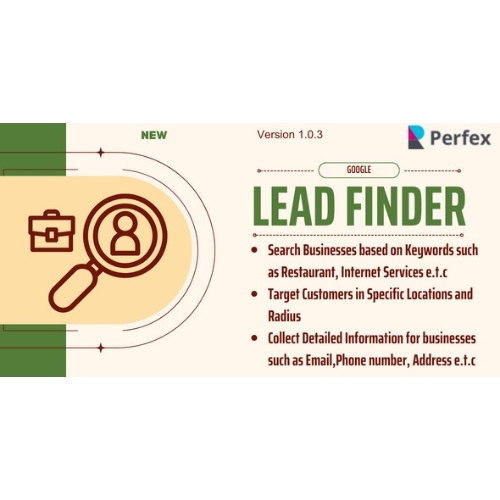 Google Lead Finder module for Perfex CRM