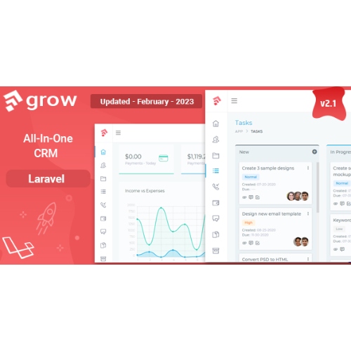 Grow CRM – Laravel Project Management