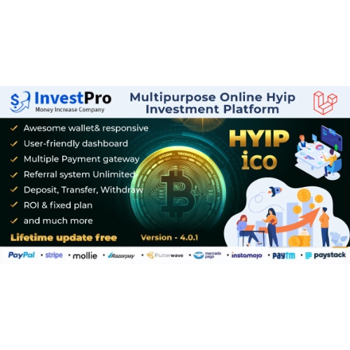 Hyip InvestPro – Advance HYIP & ICO Investment Wallet & Banking Platform