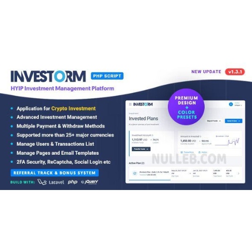 Investorm – Advanced HYIP Investment Management Platform