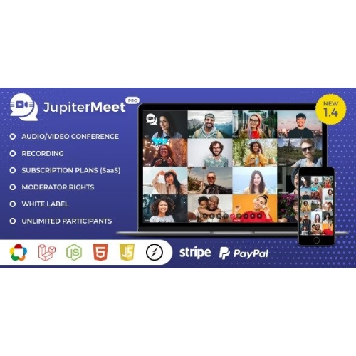 JupiterMeet Pro – White Label Video Conference with ChatGPT & SaaS