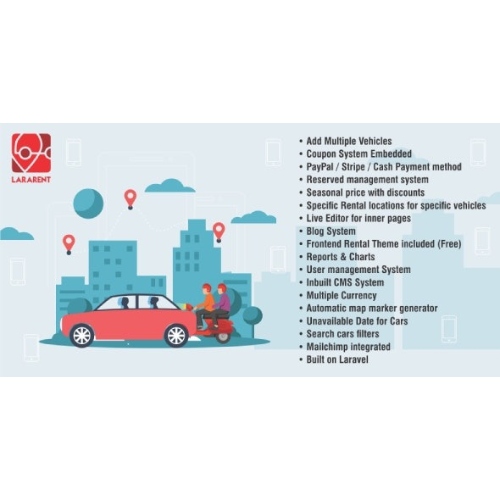 LaraRent – Multipurpose Vehicle Rental System Laravel Script