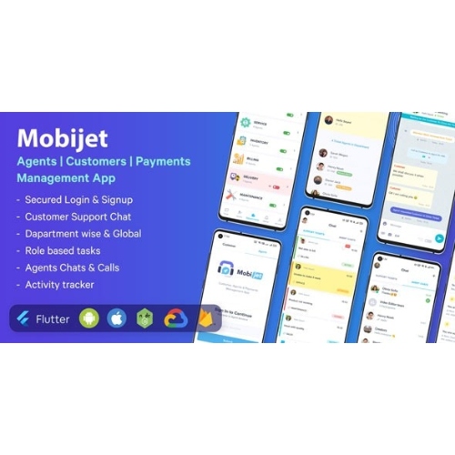 Mobijet ADMIN – Manage & Monitor Agents, Customer & Payments | Android & iOS Flutter app