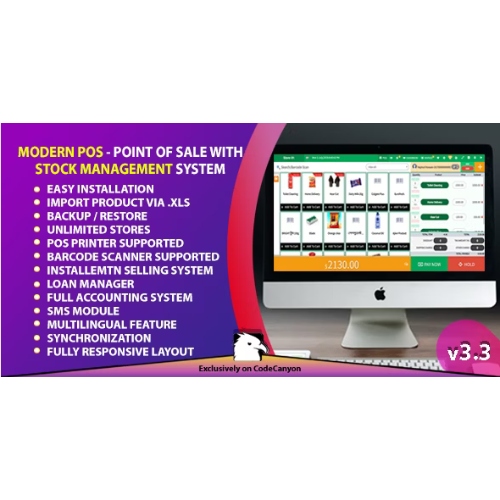 Modern POS – Point of Sale with Stock Management System