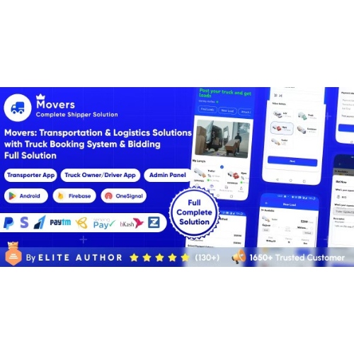 Movers : Online Load, Truck Booking & Lorry, Bid, Cargo, Logistics Transport Services Full Solution