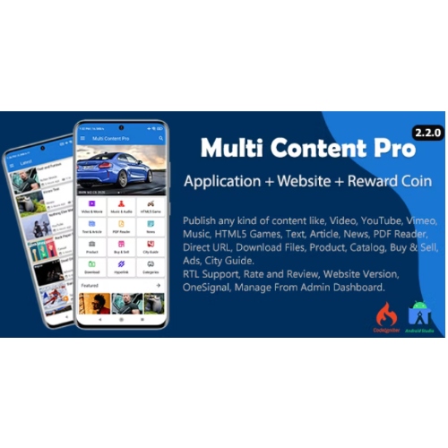 Multi Content Pro (Application and Website)