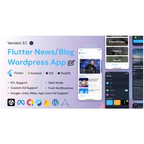 NewsPro – Blog/News/Article App For WordPress