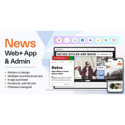 Newsify- News & Magazine Flutter App, News Website