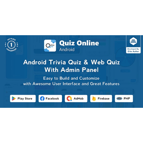 Quiz Online | Trivia Quiz | Android Quiz Game with Web Quiz + Admin Panel