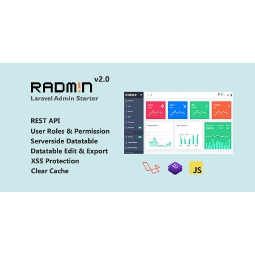 Radmin – Laravel Dashboard with Inventory, Accounting and POS UI