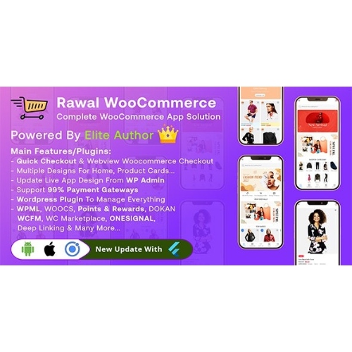 Rawal – Ionic Woocommerce & Flutter Woocommerce Full Mobile Application Solution with Setting Plugin