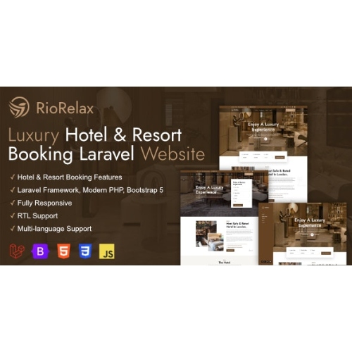 RioRelax – Laravel Luxury Hotel & Resort Booking Website