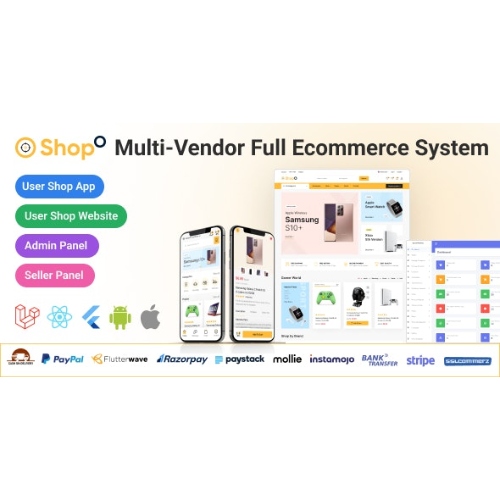 Shopo eCommerce – Multivendor eCommerce Flutter App with Admin Panel & Website