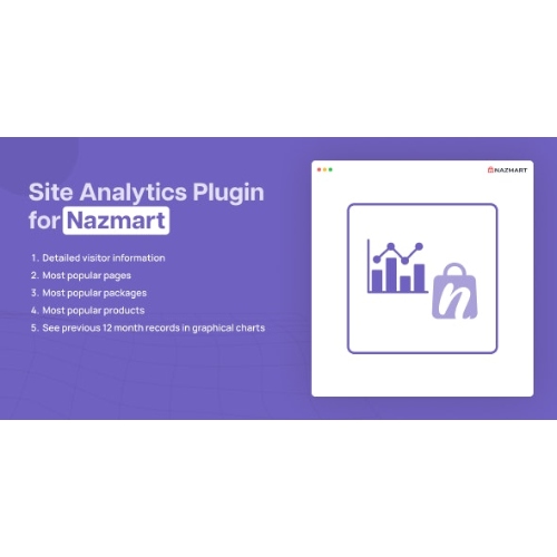 Site Analytics Plugin – Nazmart Multi-Tenancy eCommerce Platform (SAAS)