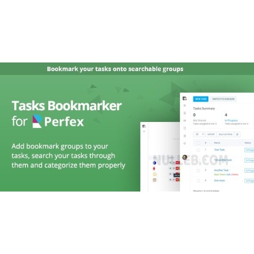 Bookmarks for Tasks – Perfex CRM module to organize your tasks in bookmarks