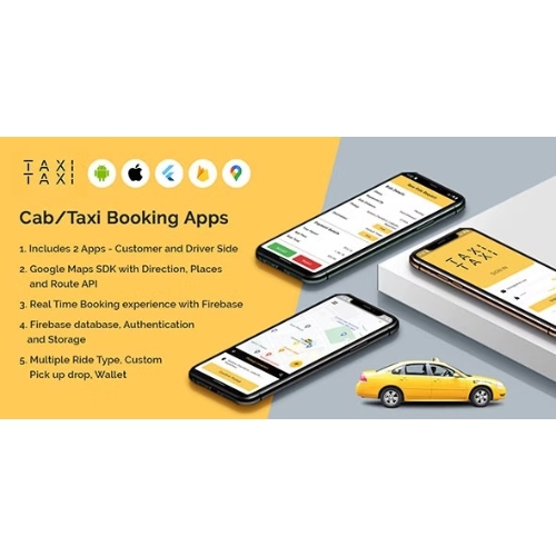 Taxi Taxi – Flutter Cab/Taxi Booking Apps