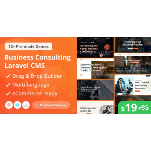 Bione – Business Consulting Laravel CMS With Live Page Builder