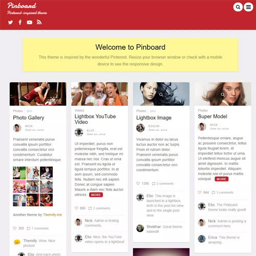 Themify Pinboard WordPress Theme Themify Pinboard WordPress Theme - Görsel 1
