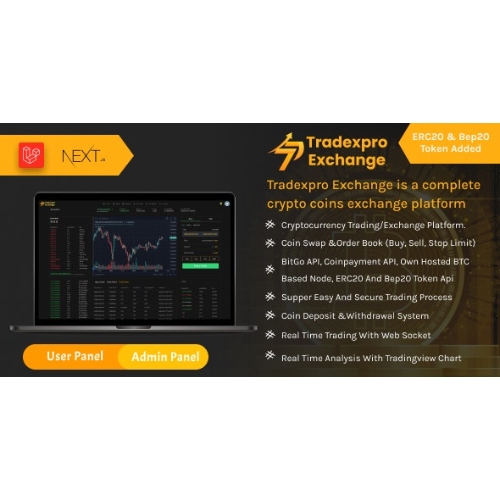 Tradexpro Exchange – Crypto Buy Sell and Trading platform, ERC20 and BEP20 Tokens Supported