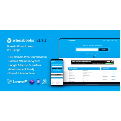 WhoisBooks | Domain Whois Lookup PHP Script