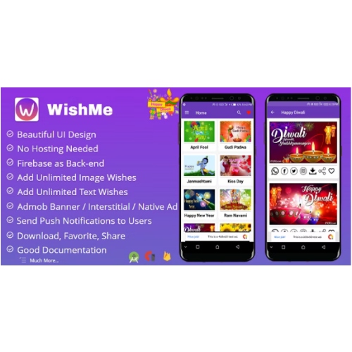 WishMe – Festival Wishes Android App With Firebase Back-end