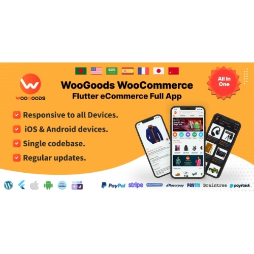 Woogoods WooCommerce – Flutter E-commerce Full App