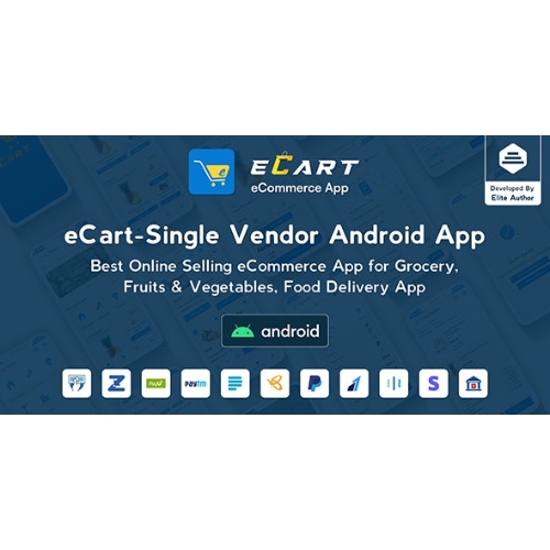 eCart – Grocery, Food Delivery, Fruits & Vegetable store, Full Android Ecommerce App