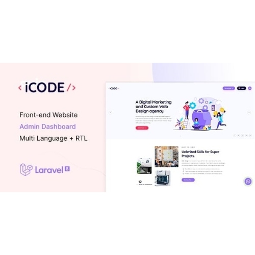 iCode – Multipurpose Website CMS & Creative Agency Management System