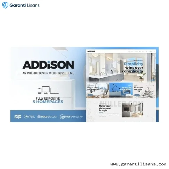 Addison – Architecture & Interior Design WordPress Theme Addison – Architecture & Interior Design WordPress Theme - Görsel 1