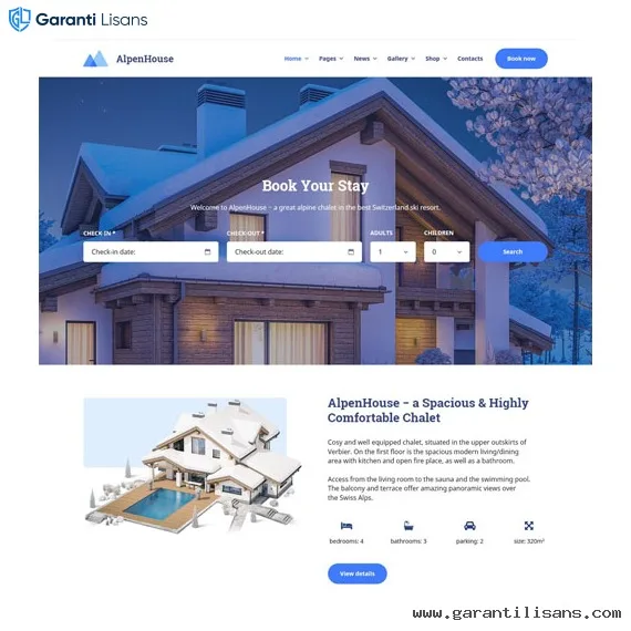 AlpenHouse – the Professional WordPress Apartment Booking Theme AlpenHouse – the Professional WordPress Apartment Booking Theme - Görsel 1